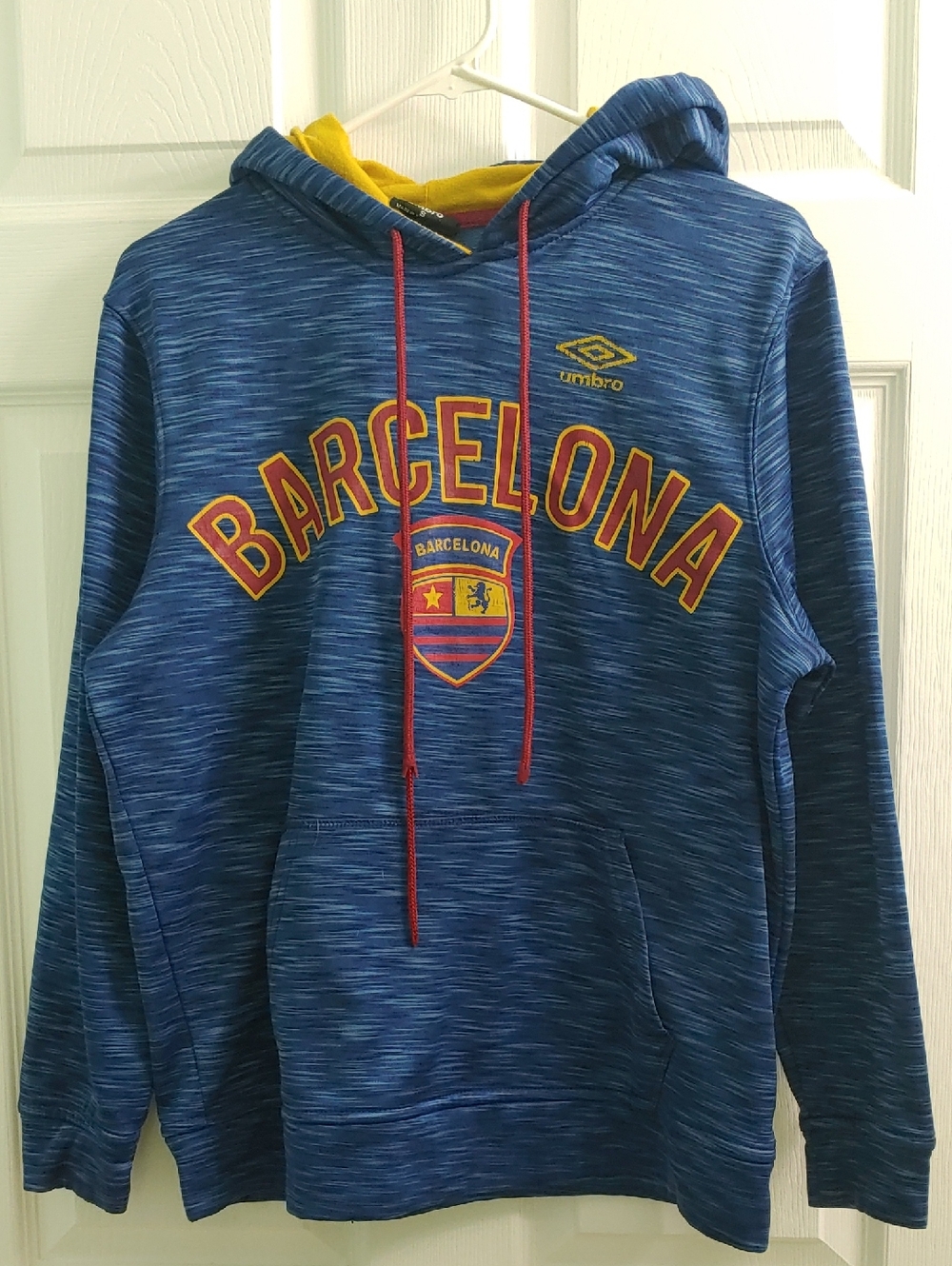 Umbro FC Barcelona Hoodie Blue Men's Sweatshirt Unisex Size S